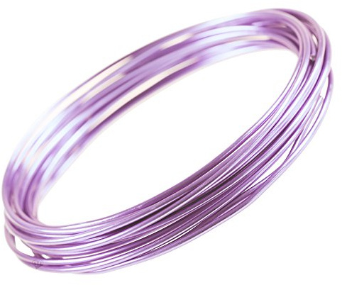 5m Aludraht Aluminiumdraht 2mm Biegedraht Bindedraht Floristikdraht Farbwahl, Farbe:flieder