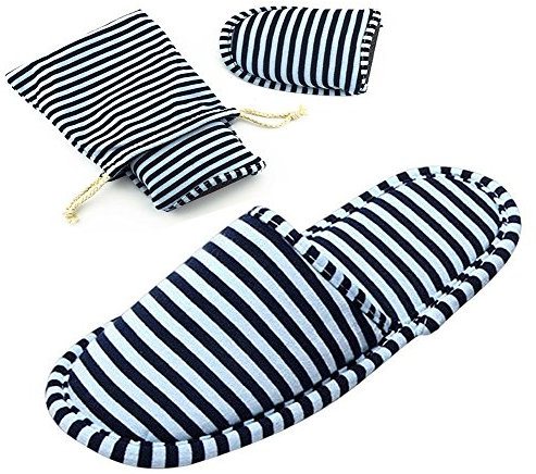 Non-Disposable Travel Slippers - Portable Closed Toe Sandals for Business Trips, Flights & Hotels