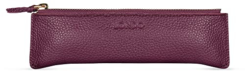 Londo Echtleder Federmäppchen mit Reißverschluss – Elegantes Bleistift Etui, Multifunktionales Schlampermäppchen und Stiftetasche für Büro, Reise & Alltag