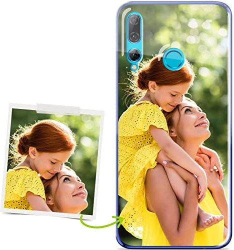 Coverpersonalizzate.it - Cover personalizzata compatibile per Huawei P Smart Plus 2019 con effetto lucido con la tua foto o la tua frase - Custodia personalizzata in tpu trasparente