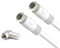 RG6 Cavo coassiale 4,6 m, cavo coassiale TV, RFAdapter bianco 75 Ohm Quad Shield digitale cavo con connettori F-maschio, ideale per TV antenna DVR satellitare