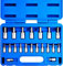 NEIKO 01150A SAE and Metric Hex Bit Socket Set | 20 Pieces | SAE 1/8” – 3/8” | Metric 3mm – 10mm | Two Socket Adapters 1/4 and 3/8” Drive| Industrial S2 Steel Bits | Heavy Duty Cr-V Sockets