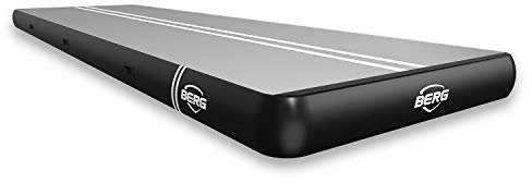 BERG AirTrack Sport 500 Turnmatte, Mit Elektrischer Luftpumpe und Tasche, Yogamatte, Tumbling matte, 500x140x20 cm, Schwarz/Grau