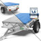 Tarpofix® Anhänger Plane 217x117 cm inkl. Planenseil | Anhängerplane Flachplane aus PVC PLANENMATERIAL | Verstärkte Unsinn Hänger Abdeckplane für 750kg PKW Autoanhänger | Abdeckung Blau