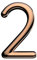 Ultion Sweet Rose Gold Door Numbers '2' - 3inch height - Self Adhering, No Drilling or Screwing Required …