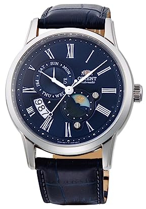 Orient Herren Analog Automatik Uhr mit Leder Armband RA-AK0011D10B