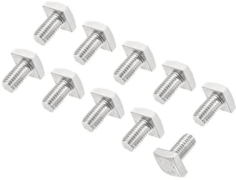 sourcing map Lot de 10 boulons à tête carrée M6 x 10 mm en acier inoxydable 304 de qualité C