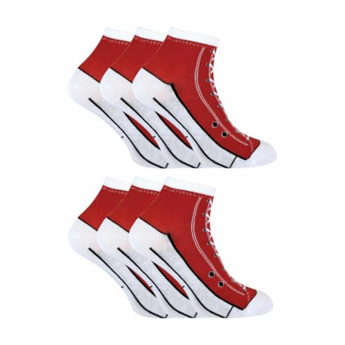Sock Snob 6er Pack Socken Die Wie Schuhe Aussehen Herren und Damen | Baumwoll Schuhdesign Socken für Basketballschuhe