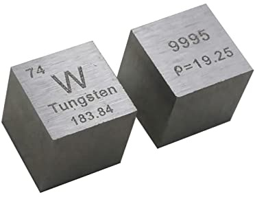 Periodensystem der Elemente, 10 mm, reines Metall, Würfel, Wolfram, Carbon, Nickel, Kupfer, Dichte bis zu 99,99 %, für Elementsammlungen, Laborexperimente, Material, Hobbys, Substanzblockanzeige