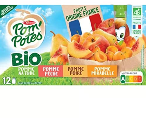 Materne Pompotes gdes bio multi 12x90g - Les 12 compotes de 90g