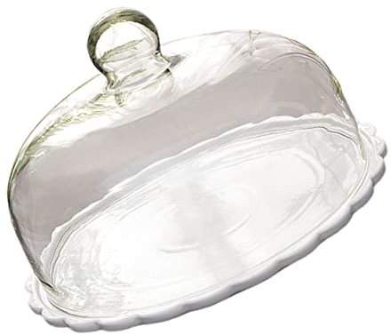 Zerodeko Kit De Couvercles pour Gâteaux en Verre Et Assiettes Alimentaires Lot De 1 De Qualité Alimentaire Facile À Nettoyer pour Les Desserts