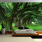 Custom Size Wall Murals，Spatial Extension Green Tree Landscape，Removable Peel and Stick Self-Adhesive Wall Murals Large Photo Wallpaper