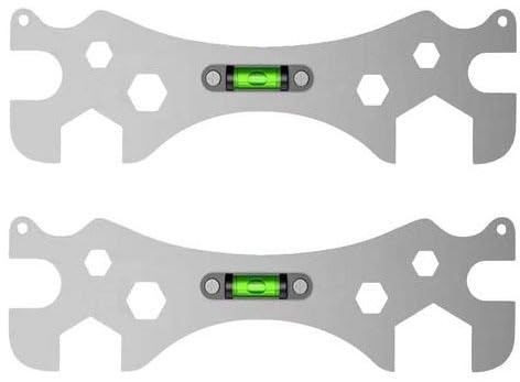 Eteslot 2 Schraubenschlüssel Sanitär Werkzeug, Multifunktionale Winkelschlüssel, Duschschlüssel Tragbarer Badezimmer-Gebogene Winkelschlüssel Für 8 Mm, 10 Mm, 12 Mm, 14 Mm, 17 Mm, 23 Mm, 30 Mm Screws