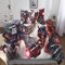 TransformatorenBettwäsche-Set 3D Marvel Optimus Prime Bumblebee Print Dreiteiliger Bettbezug Set Microfaser Kissenbezug 2teilig Mit Reißveschluss, Weiche Bequemer Single（135x200cm）