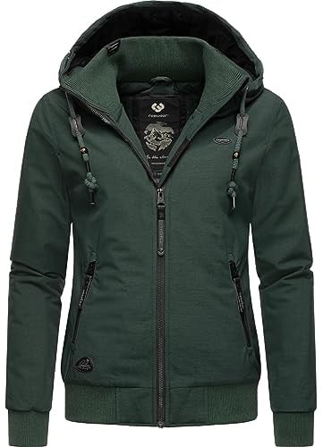 Ragwear Damen warme wasserdichte Winterjacke Outdoorjacke mit Kapuze Nuggie Melange XS-6XL