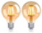 YUNRRD Vintage Light Bulb E27 Screw LED Edison Bulb,4W(40W Equilavent) G80 E27 Edison Screw Light Bulbs,Warm White 2700K ES LED Filament Bulbs,Antique Style Retro Amber Glass Screw Lamp,400LM,2 Packs