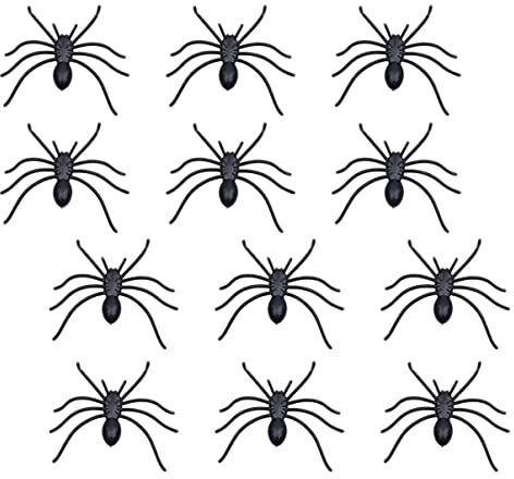 Toyvian 30st Weiches Spinnenspielzeug Halloween-spinnendekoration Schwarze Tischdeko Halloween-streich-Requisiten Realistische Spinnenfiguren Witz Spinnen 3D Tier Plastik Füllstoff