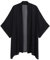 Women Bohemian Chiffon Kimono Cardigan Beach Cover Up Bikini Shawl Blouse for Swimwear Beachwear Solid Black