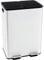COSTWAY 60L Double Rubbish Bin, 2x30L Stainless Steel Recycle Pedal Kitchen Bin with Removable Buckets, Deodorizer Box, Soft Closure Flat Lid & 2 Handles, Airtight Waste Separation System (White)