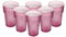PRISMA - PACK 6 UNIDADES VASO 400 ML. MOD. EMPIRE STATE COLOR ROSA PALO. Vaso de policarbonato tamaño grande, reutilizable, libre de BPA