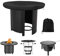 Ellxen Housse de Protection pour Plaque de Feu - Imperméable, Anti-UV, Diamètre 100 cm - Tissu Oxford 420D Résistant aux UV pour Barbecue (Noir)
