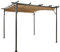 Pergola mit Ausziehbarem Dach, Chaduof Balkon Pavillon, Beschattung Terasse, Gartenpergola, Garten Verzierung, Taupe 3x3 m Stahl 180 g/m²