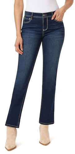 WallFlower Damen Legendary Slim Bootcut Mid-Rise Belted Insta Stretch Juniors (Standard and Plus) Jeans, Vici, 39
