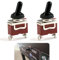 2pcs Wasserdichter Marine-Kippschalter, Kippschalter 12v, Kippschalter 230v, Zweipoliger Doppel Toggle Switch 12v Dc, 15a, 2 Polig, Ein/Aus Spst Mit Wasserdichter Kappe Ideal Für Auto, Lkw, Boot