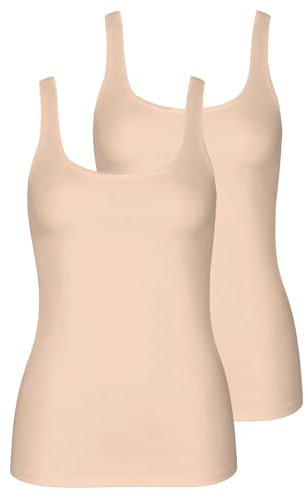 Lisca 2er Pack Damen Trägerhemd Kaia 023370 Gr. L in Nude