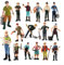 Detailgetreu bemalte Figuren für Modelleisenbahnen, perfekte Ergänzung zu Ihrem Zugmodell-Layout (ZQ377)