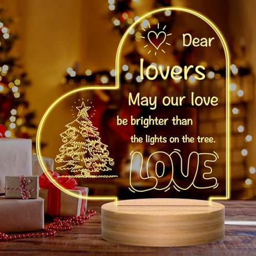 Romantische Geschenke für Verliebte, Acryl Nachtlicht, Geburtstag Geschenke für Männer Frauen, Weihnachten Thanksgiving Valentinstag Geschenke für Frau, Ehemann, Freund, Freundin [Energieklasse A]