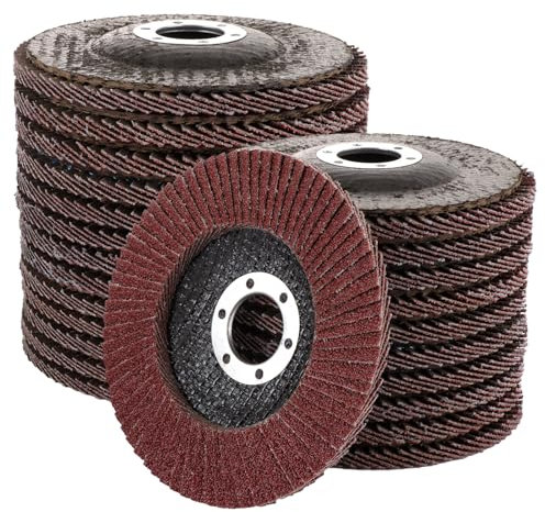 ASelected Flap Discs 115mm 20 Pack Grinding Discs 40 60 80 120 Grit for Angle Grinder Assorted,Professioanl Abrasive Discs for Angle Grinder to Sanding Grinding Metal Wood Stainless Steel Cast Iron