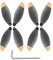 MAKIVI 8 Stück Propeller-Zubehör für Ventilator-Zubehör, Ersatz für Parrot Anafi Drohne (Schwarz und Gold)