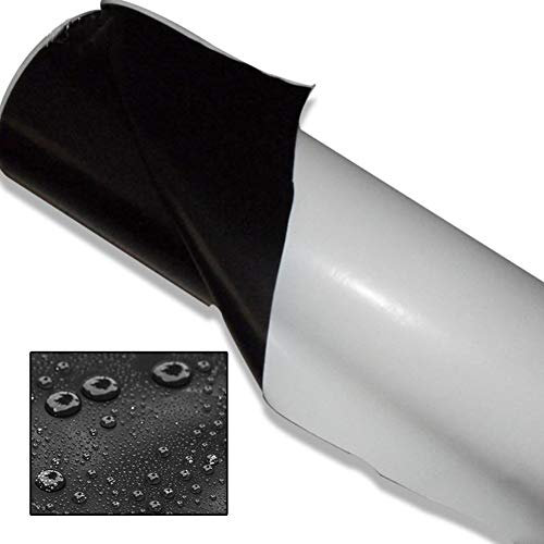 Langlebige 0,12 mm flexible Teichfolie für Landwirtschaft, Teich und Gewächshaus, Anti-Sicker-Folie, resistent gegen Natur, Schwarz-Weiß-Membran, in 60 Größen, 10 x 20 m, Schwarz