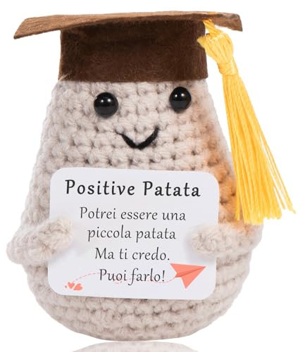 Regalo Originale e Ispirante, Positive Patata Scolaretta, Ispira al Successo Scolastico, Idea Divertente e Motivante per Studenti, Oggetto Decorativo per Ufficio, Casa & Scuola, Incoraggiamento a