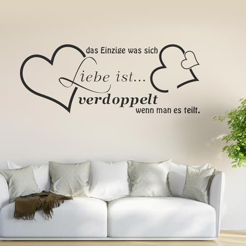Wandtattoo Sprüche Liebe Deutsche Wörter Wandsticker Wand tattoo selbst klebend für Wohnzimmer Schlafzimmer Hintergrund Wall Decor