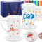 Yaryang Paint Your Own Mug Set Personalized DIY Painting Kit Include 360 ml Unfinished Blank Decorate Your Own Mugs with Gift Box Spoon 12 Paintable Markers Coaster for Father Mother Birthday Wedding