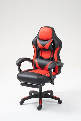 IZTOSS Chaise de Bureau Ergonomique - Fauteuil de Bureau avec accoudoir de Chaise réglable et Support Lombaire | Ergonomique | Respirant | Confort (Y-Rouge)
