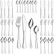 32 Pieces Cutlery Sets, Joeczo Stainless Steel Cutlery Set for 8 People, Cutlery Set Include 8 Forks, 8 Knives, 8 Spoons, 8 Teaspoons, Dishwasher Safe, Silverware Set for Home/Restaurant
