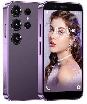 CatCalls Mini Phone 4G Unlocked 3.0'' Touch Screen Compact Mobile Phone for Kids & Students 2000mAh Battery Cell Phone with Dual SIM Quad Core Face ID//Bluetooth/GPS 3GB+32GB Memory (purple)