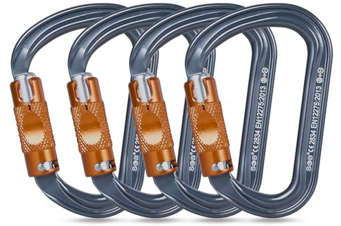 Karabiner Klettern Kletterausrüstung, Karabinerhaken aus Aluminium Alloy Karabiner Karabinerhaken für Hängematte, Schaukel, Camping, Angeln, Outdoor-Ausrüstung