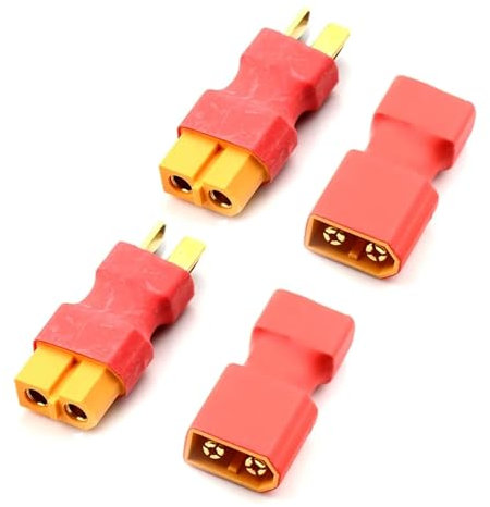 XT60 No Wires Connector, Total 4PCS XT60 Connectors Adapter,Deans to xt60 Adapter,No Wire T Plug to XT60 Adapter,XT60 to Dean Connector for RC Lipo NiMH Battery Charger