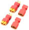 2Pcs XT60 Male to Deans Connector Female & 2Pcs XT60 Female to Deans Male, Total 4PCS XT60 Connectors Adapter, No Wire T Plug to XT60 Adapter for RC LiPo Battery, ESC, Charger