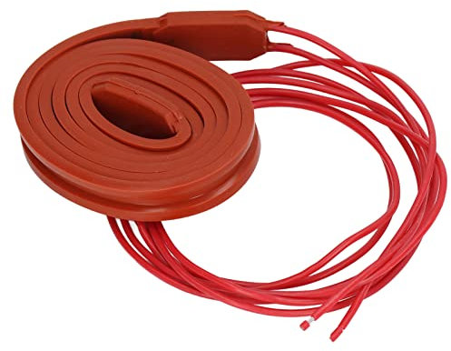 TOOLSGO Silikon-Heizband Wasserdicht Weiche Lsolierung Flexible Heizung für Ölleitungen Motoren Klimaanlagen Kompressoren 15 x 1000 mm 40 W (DC12V)
