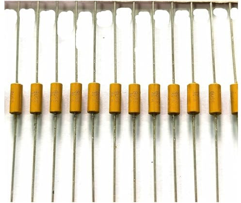 Fusible de resistencia PICO de acción rápida, 20 unidades, 2,4 x 7 mm, con cable axial, amarillo y negro(2.5A)
