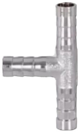 Aqxyxsw GUYTRM Raccord de plomberie en Laiton chromé 4-25 mm 2 3 4 Voies Droit/coude/té/Y/croisé avec Embout cannelé for air, Eau et gaz lingli(14MM_1 PC)