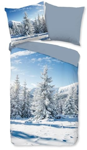 Traumschlaf Flanell Bettwäsche Winterlandschaft