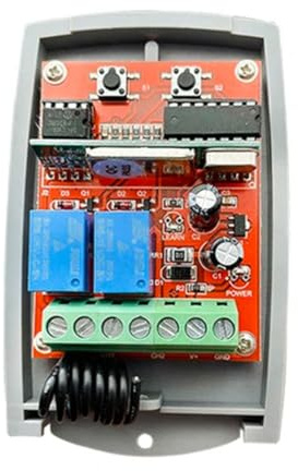 BOFRHME Receptor de Control Remoto Universal para Puerta de Garaje 433MHz12V-24V Abridor de Control de Portón Eléctrico 433.92MHz Código de Aprendizaje Rodante