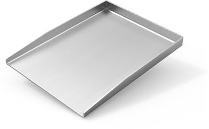 Plancha de acero inoxidable, 27 x 20 cm, universal, apta para barbacoa de gas Weber y barbacoa de carbón vegetal, rectangular