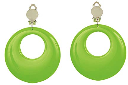 W WIDMANN MILANO Party Fashion - Ohrringe, Neonfarben, Schmuck, für 80er Jahre Mottoparty